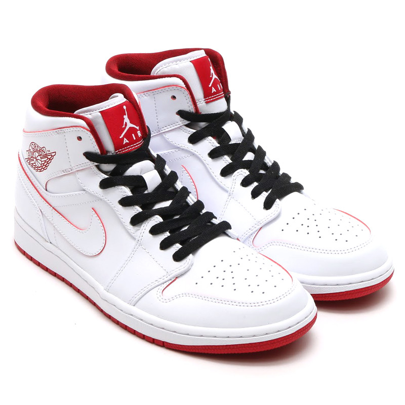 Running weapon Air Jordan 1 Mid White/Red/Black Cheap Sale